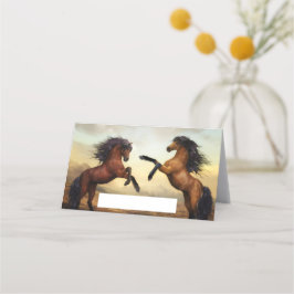 par vild hästar placeringskort