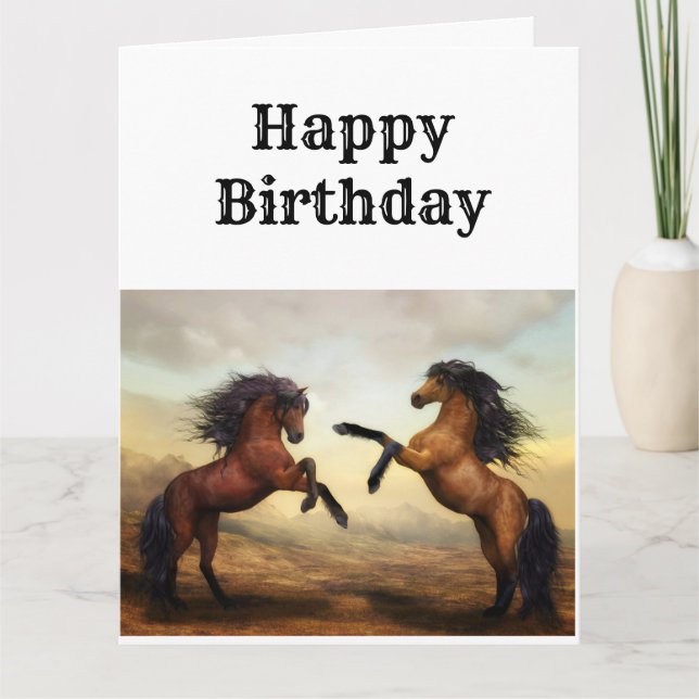 par vilda hästar   kort (Framsida)