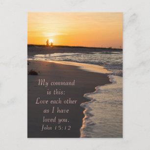 Par Walking Beach at Sunrise John 1512 vykort