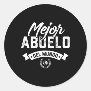 Para Abuelo Mejor Abuelo Del Mundo Dia Del Padre Runt Klistermärke