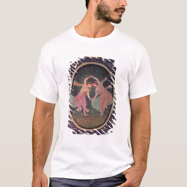 Para av dansflickor som utför en Kathak T-shirt (Framsida)