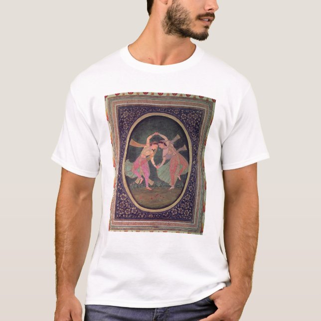 Para av dansflickor som utför en Kathak Tee Shirt (Framsida)