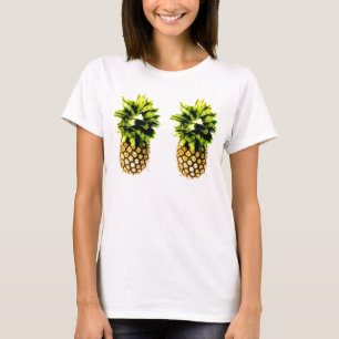 Para av den Perky färgade T-tröja för ananas lätt Tröja