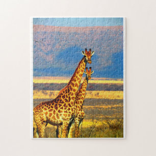 Para av Giraffes. Pussel