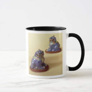 Para av kinesiska cloisonnehundar, det 18th mugg