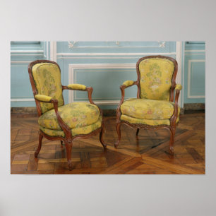 Para av Louis XV fåtöljer, 1723-74 Poster