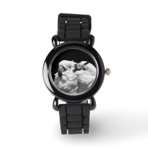 Para av paraplykakaduor armbandsur