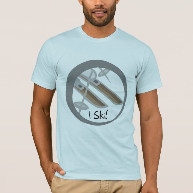 Para av skidar mig skidar T-tröja och gåvor T-shirt (Framsida)