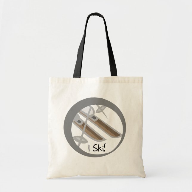 Para av skidar mig skidar Tshirts och gåvor Tygkasse (Framsidan)