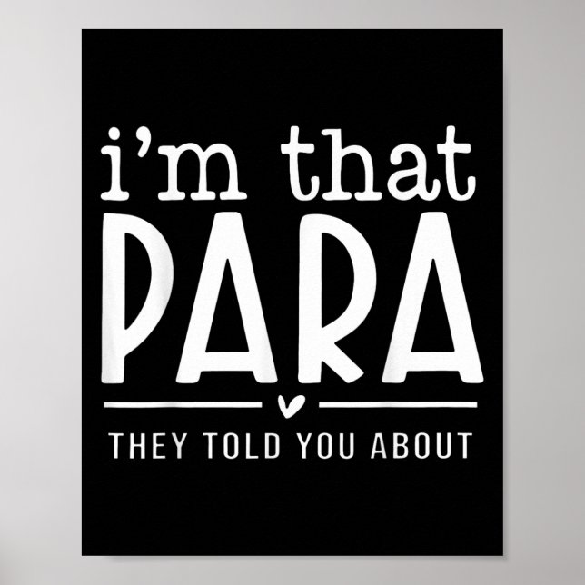 Para de sa till dig om ParaProfessional Poster (Framsidan)