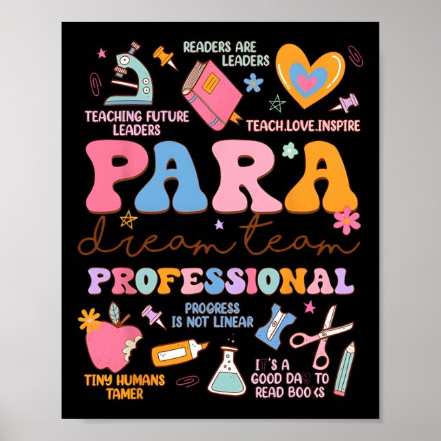Para Dream Team Paraprofessional First Day Back To Poster (Framsidan)