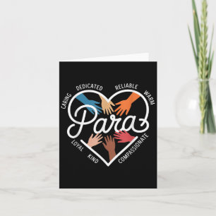 Para Heart biträdande lärare parautbildare Kort