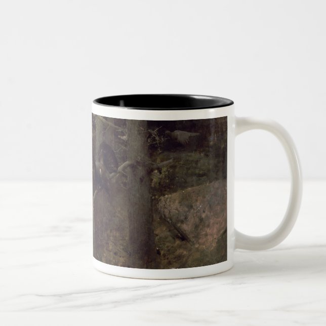 Para ihop av tjädrarna, 1888 Två-Tonad mugg (Höger)