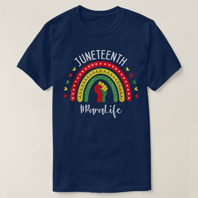 Para Juneteenth Celebrating Black Freedom 1865 Afr T Shirt (Design framsida)
