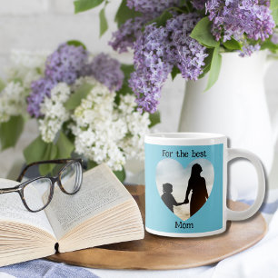Para la Mejor Mamá Bilingual Mors dag Heart Jumbo Mugg