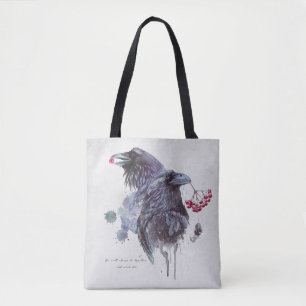 Para med Ravens Abstrakt Watercolor Stänk Tygkasse