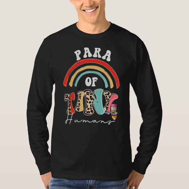 Para of Tiny Humans School Team ParaProfessional T Shirt (Framsida)