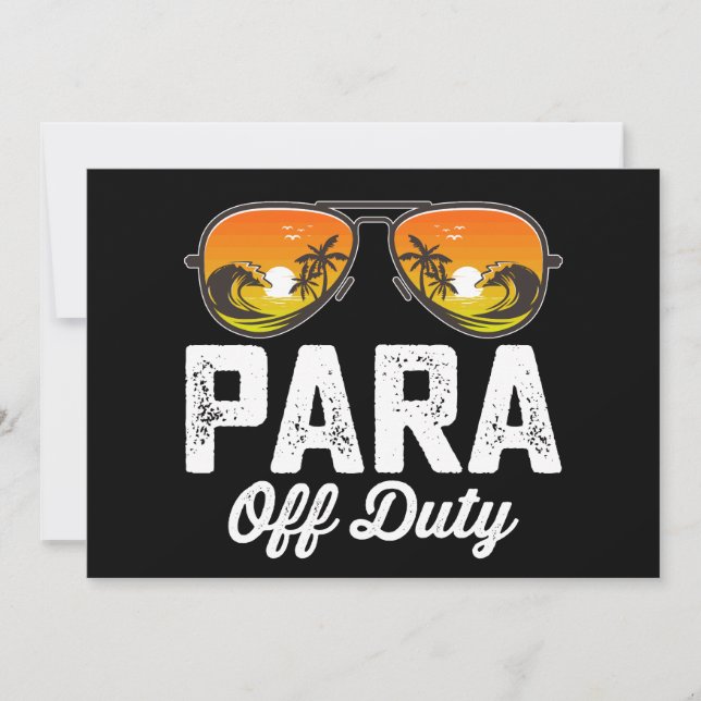 Para Off Duty Biträde Sista Skoldagen Inbjudningar (Framsida)