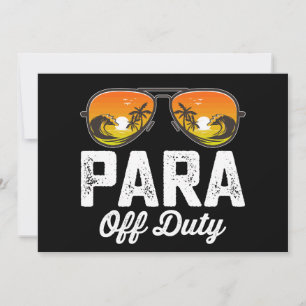 Para Off Duty Biträde Sista Skoldagen Inbjudningar
