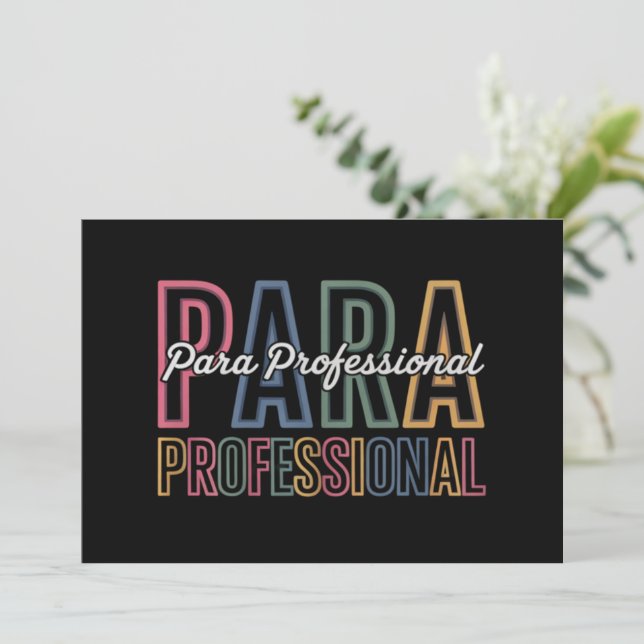 Para Paraprofessional Paraeducator Första Dagen Ti Inbjudningar (Stående Fram)