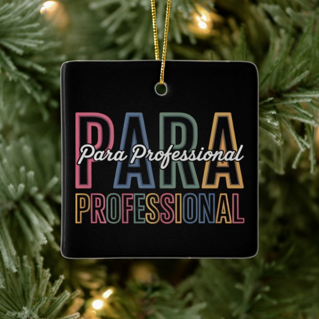 Para Paraprofessional Paraeducator Första Dagen Ti Julgransprydnad Keramik (Träd)