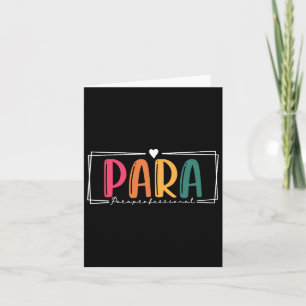 Para Paraprofessional Paraeducator Första dagen ti Kort