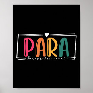 Para Paraprofessional Paraeducator Första dagen ti Poster