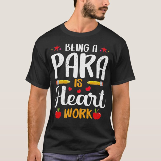 Para Pro är ett hjärtarbete som är paraprofessione T Shirt (Framsida)