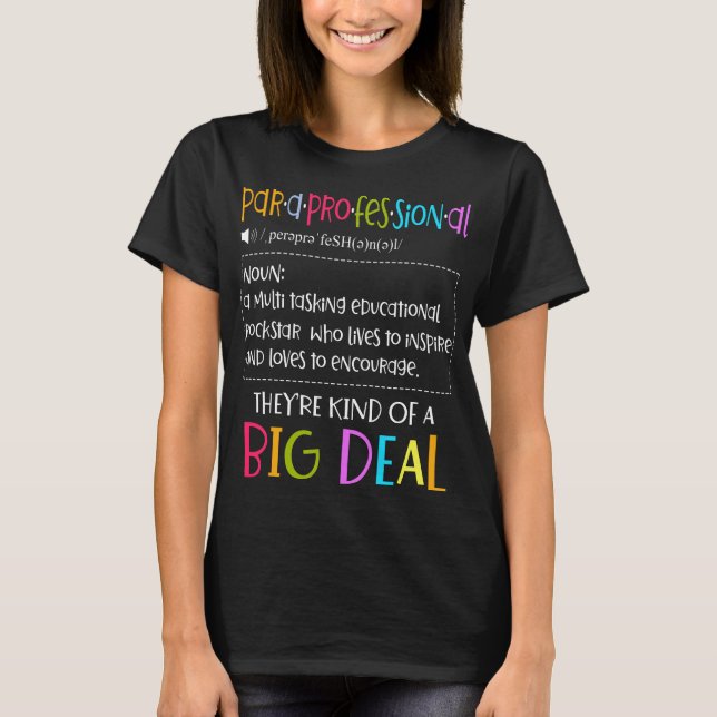 Para Professionell Elementary School Lesson T Shirt (Framsida)