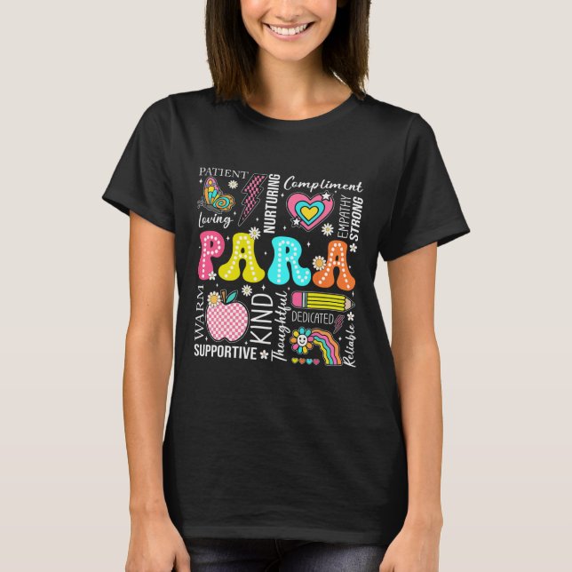 Para professionell pedagog första dagen tillbaka t shirt (Framsida)