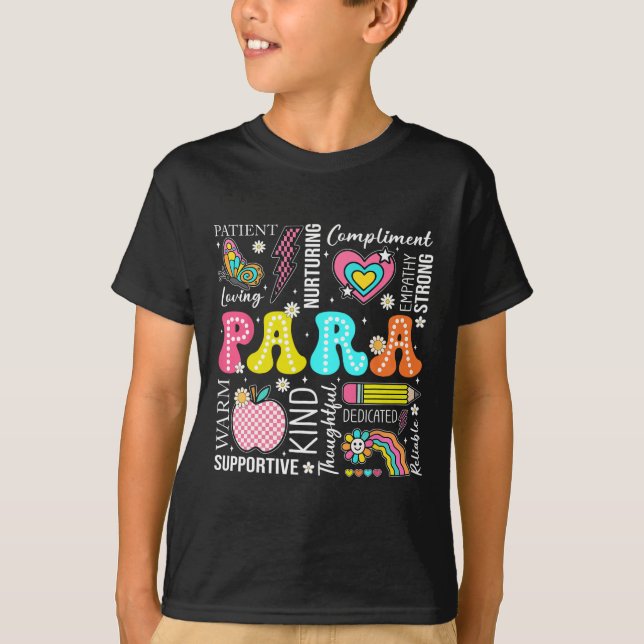 Para professionell pedagog första dagen tillbaka t shirt (Framsida)