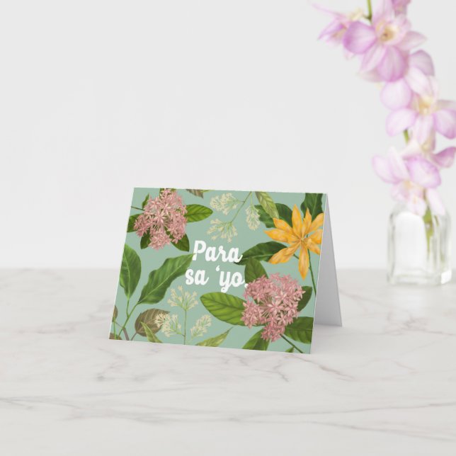 "Para sa "yo" (för dig) Kort (Orkide)