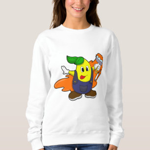 Pära som målarfärg med färgpensel t shirt
