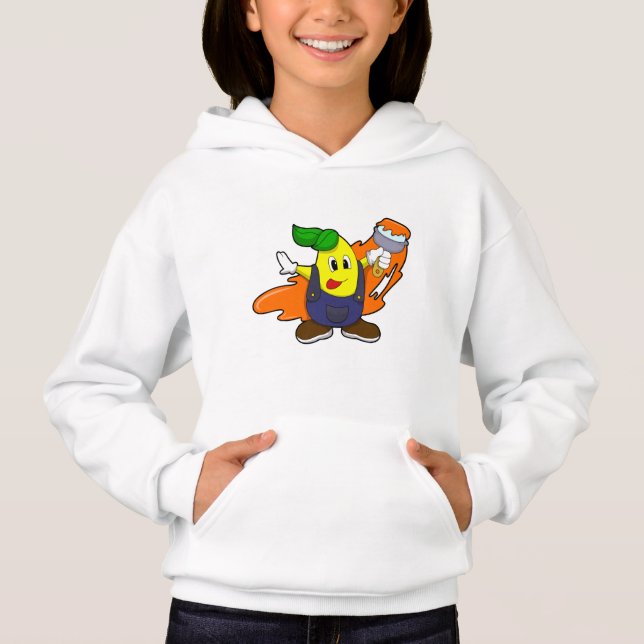 Pära som målarfärg med färgpensel t shirt (Framsida)