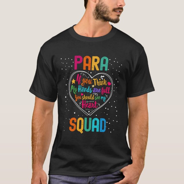 PARA Squad Appreciation Week Back to School Heart T Shirt (Framsida)
