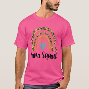 Para Squad Rainbow Leopard första dagen i skolutbi T Shirt