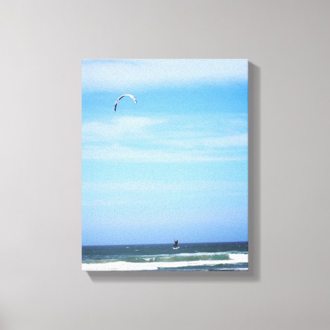 Para Surfer i Luft över Beach Färg 11 x 14 Canvastryck (Framsida)