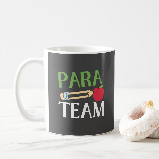 Para team paraprofessionell lärare kaffemugg (Med munk)