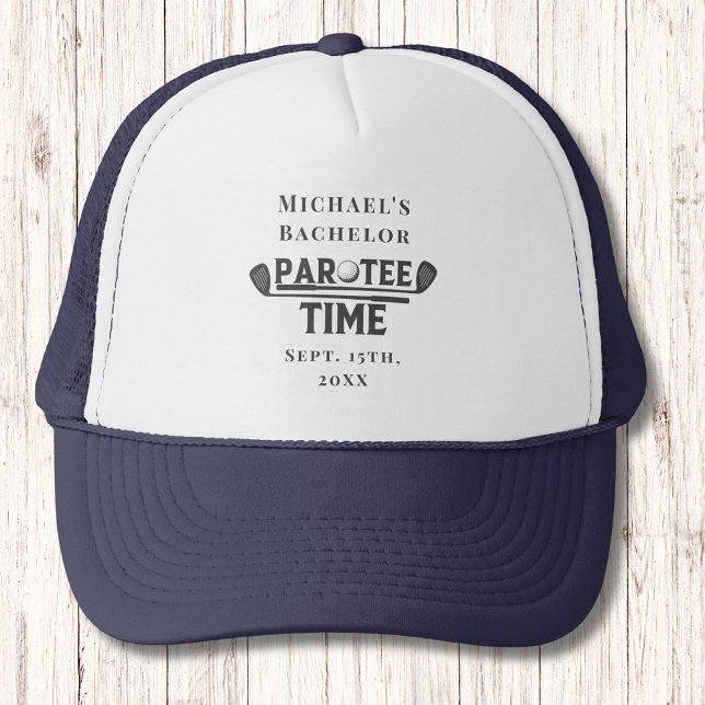 Para Tee Time Hat | Bachelor Golf Helg Navy Keps (Skapare uppladdad)