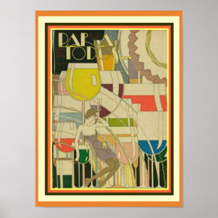 Para Todos art déco "en för många" affisch 12 x