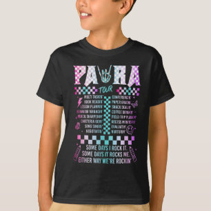 Para Tour Teacher Back to school Lycklig Första da T Shirt