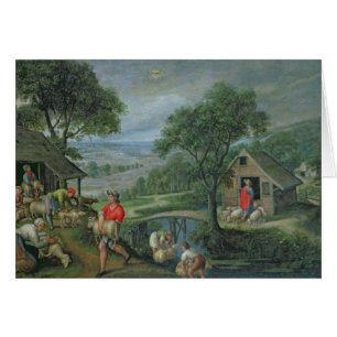 Parabel av den bra herden, c.1580-90 hälsningskort