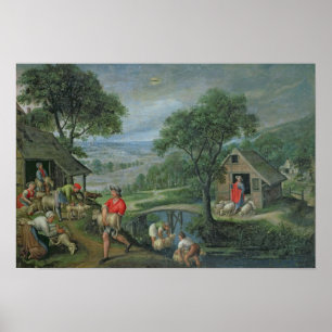 Parabel av den bra herden, c.1580-90 poster