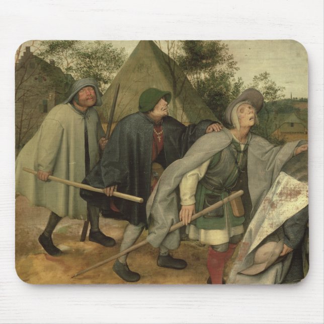 Parabeln av blinden, specificerar av blind tre musmatta (Framsidan)