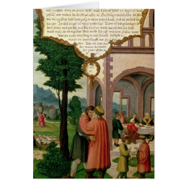 Parabeln av den Prodigal sonen Hälsningskort (Framsidan)