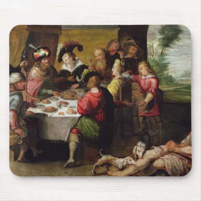 Parabeln av rikeman och Lazarusen Musmatta (Framsidan)