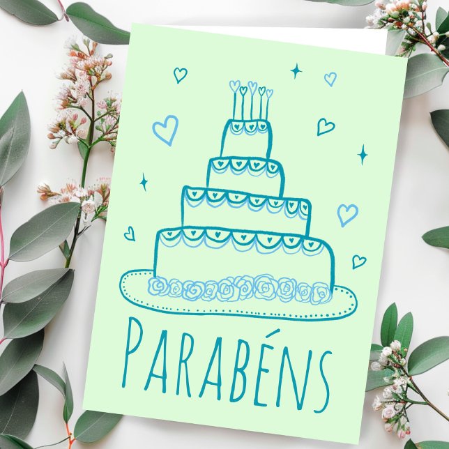 Parabens de Noivado Casamento Bolo de Noiva Belo Kort (Parabens de Noivado Casamento Bolo de Noiva Belo Card
)