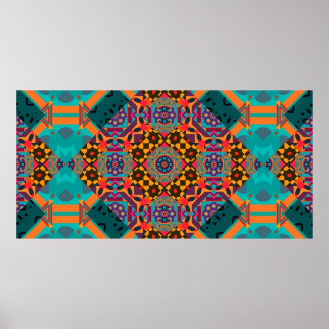 Parabesque, Luxury ornamen, sömlös mönster Poster (Framsidan)