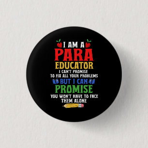 Parabildare Paraprofessionell Sped Teacher kan Pro Knapp