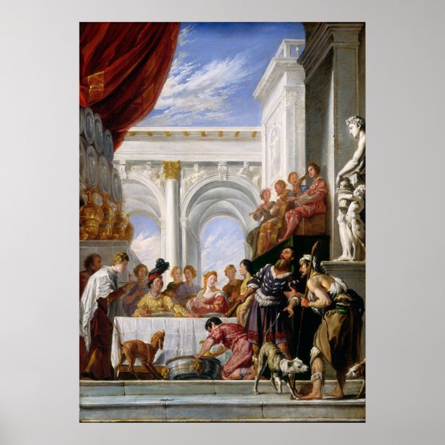 Parable of Lazarus, Domenico Fetti Fine Art Poster (Framsidan)